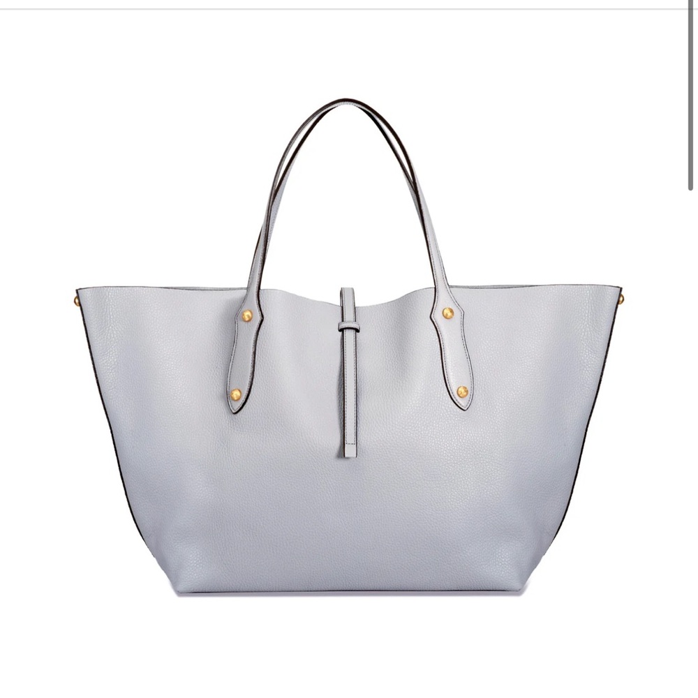 Annabel Ingall Leather Large Isabella Tote in light gray Leather Shoulder bag